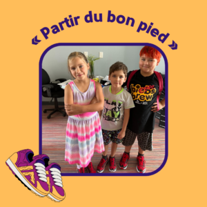Enfants participant au projet Partir du bon pied de L’Envol