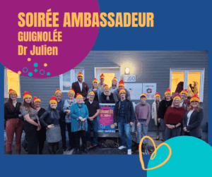 Les ambassadeurs rassemblés lors de la soirée de la Guignolée du Dr Julien au profit du Centre de pédiatrie sociale L'Envol.