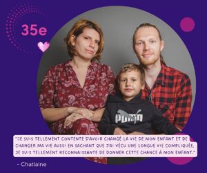 Portrait de Chatlaine, participante partageant son témoignage à L'Envol