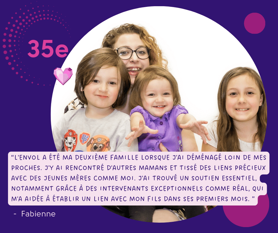Portrait de Fabienne, participante partageant son témoignage à L'Envol