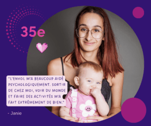 Portrait de Janie, participante partageant son témoignage à L'Envol