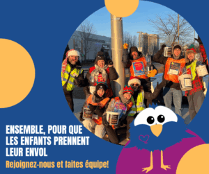 Équipe de bénévoles réunie pour la Guignolée au profit du Centre de pédiatrie sociale de L’Envol à Longueuil