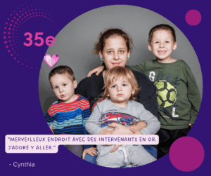 Une mère partage son expérience sur le service de garde de la halte-garderie Tirelou à L'Envol.